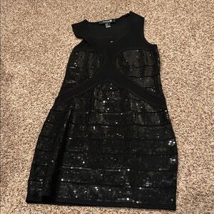 Forever 21 Black Sequin Mini Dress